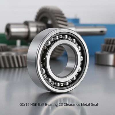 GCr15 Krom Çelik NSK Bilyalı Rulman, C3 Boşluklu ve Metal Contalı Endüstriyel Makineler İçin
